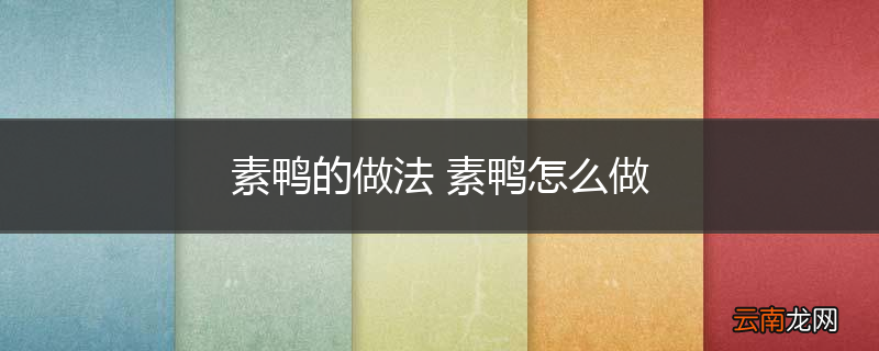 素鸭的做法 素鸭怎么做