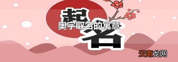奥字取名的寓意