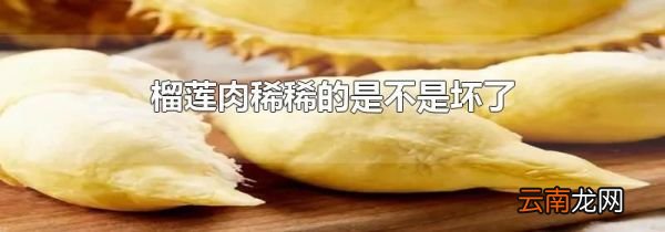 榴莲肉稀稀的是不是坏了