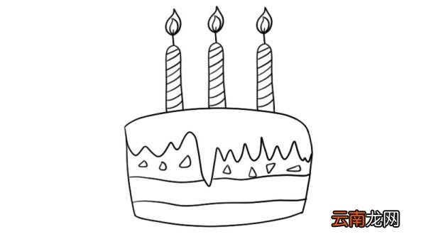生日蛋糕卡通简笔画