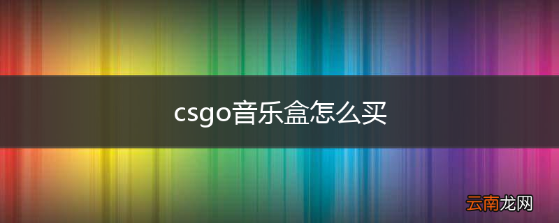 csgo音乐盒怎么买
