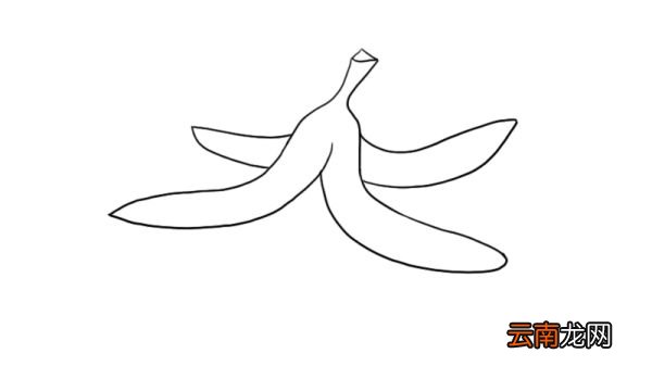 香蕉皮简笔画 香蕉皮的简单画法