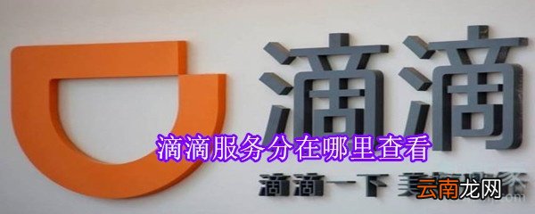 滴滴服务分在哪里查看