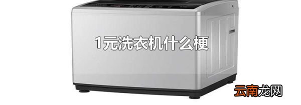 1元洗衣机什么梗