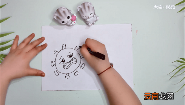 ?打倒病毒简笔画 ?打倒病毒画报
