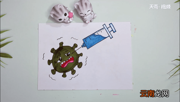 ?打倒病毒简笔画 ?打倒病毒画报