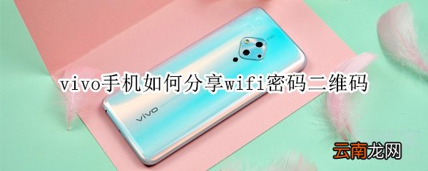 vivo手机如何分享wifi密码二维码