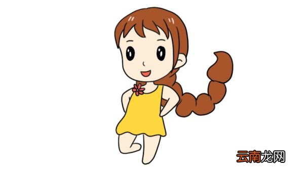 长头发女孩简笔画步骤长头发女孩简笔画画法