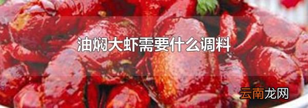 油焖大虾需要什么调料