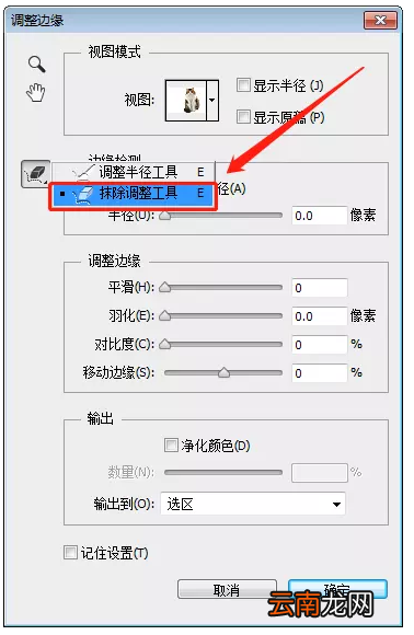 Photoshop中使用调整边缘进行抠图具体操作步骤