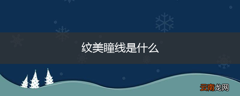 纹美瞳线是什么