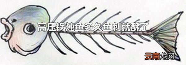 高压锅炖鱼多久鱼刺就酥了