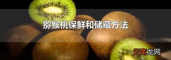 猕猴桃保鲜和储藏方法