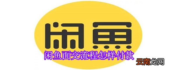 闲鱼面交流程怎样付款