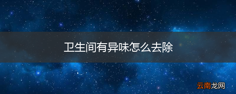 卫生间有异味怎么去除
