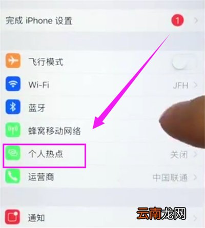 苹果6plus中打开个人热点的简单步骤