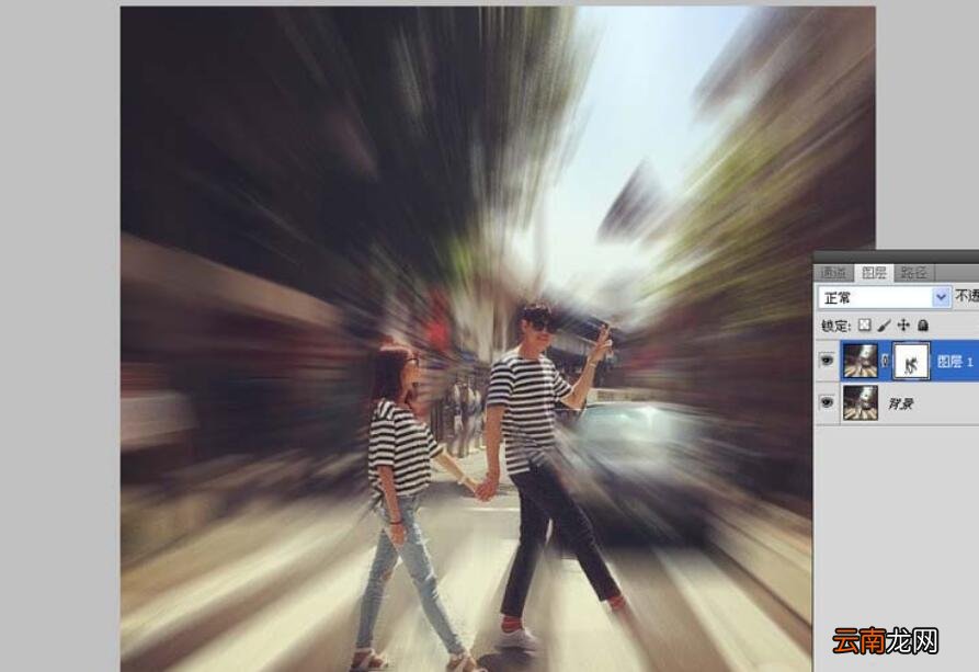 ps给图片添加镜头冲刺效果的操作流程