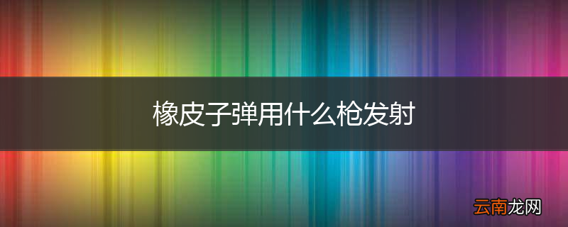 橡皮子弹用什么枪发射