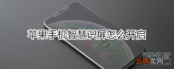 苹果手机智慧识屏怎么开启