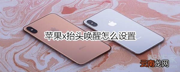 苹果x抬头唤醒怎么设置