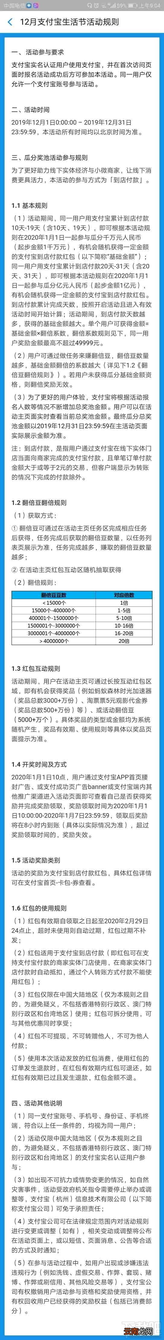 支付宝12月到店付款瓜分亿元奖池活动说明及玩法攻略