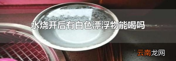 水烧开后有白色漂浮物能喝吗