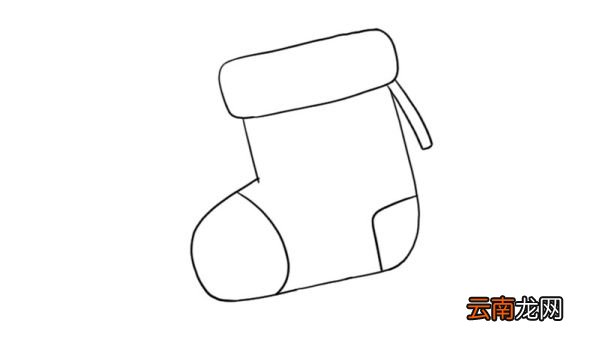 圣诞袜简笔画