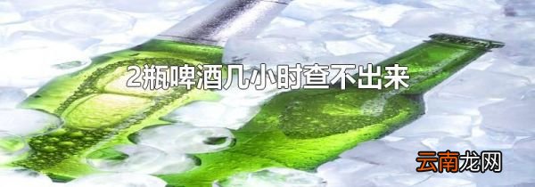 2瓶啤酒几小时查不出来