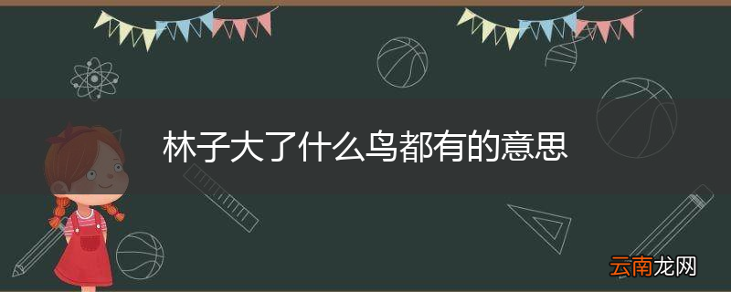 林子大了什么鸟都有的意思