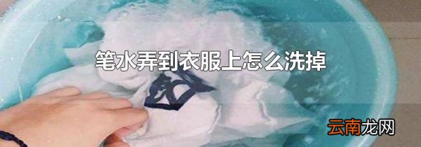 笔水弄到衣服上怎么洗掉