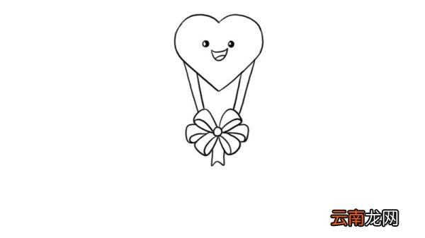 元旦爱心礼物盒简笔画