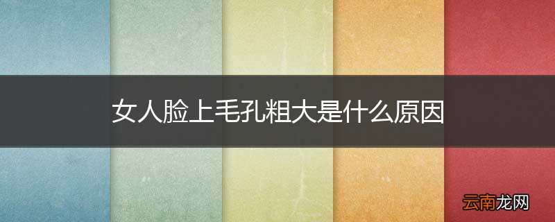 女人脸上毛孔粗大是什么原因