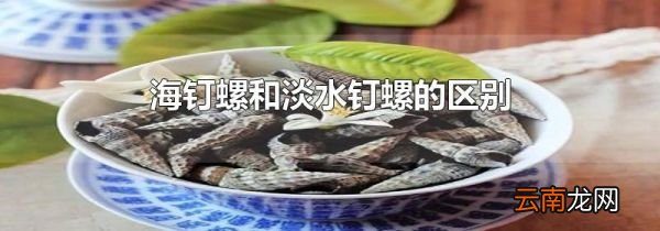 海钉螺和淡水钉螺的区别