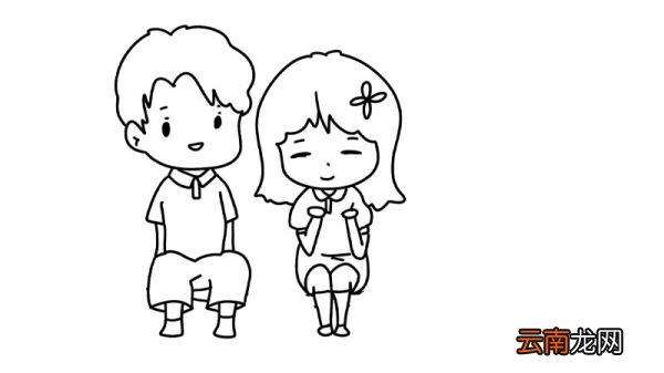 小男孩小女孩简笔画步骤小男孩小女孩简笔画教程