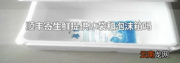顺丰寄生鲜提供冰袋和泡沫箱吗