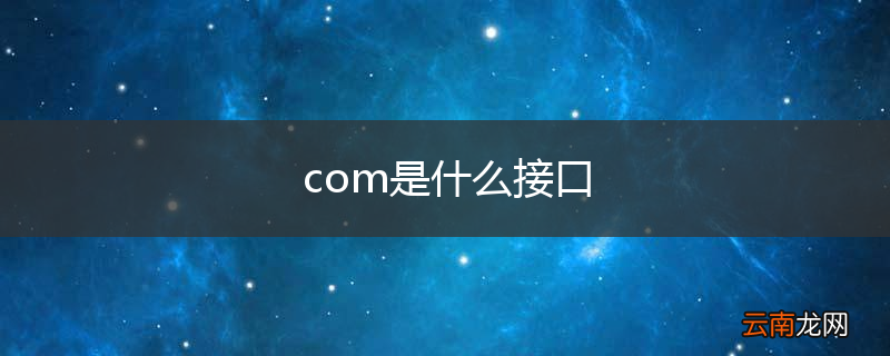 com是什么接口