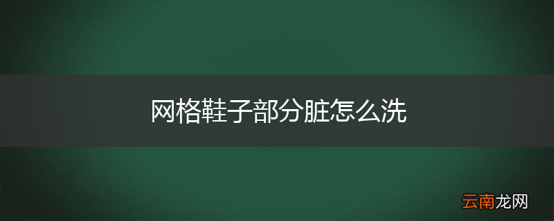 网格鞋子部分脏怎么洗