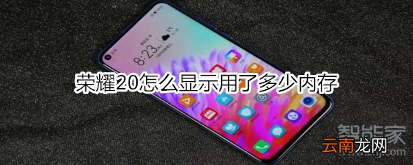 荣耀20怎么显示用了多少内存