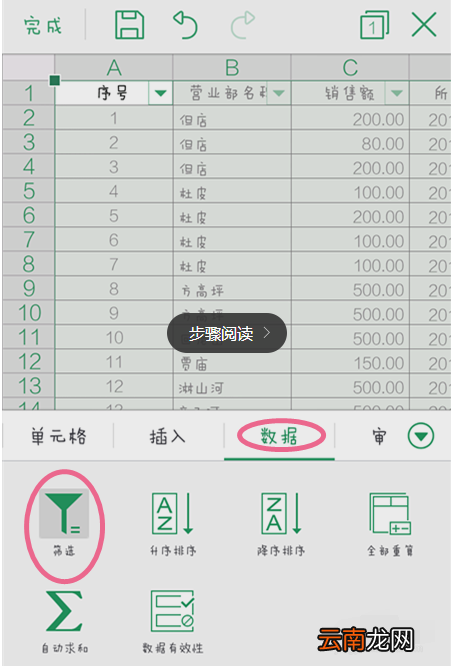 手机WPS中筛选详细操作步骤
