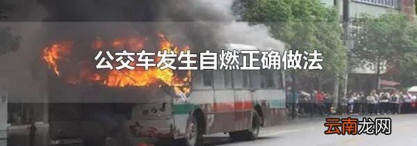 公交车发生自燃正确做法