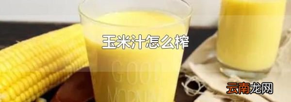 玉米汁怎么榨