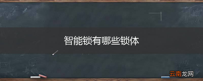 智能锁有哪些锁体