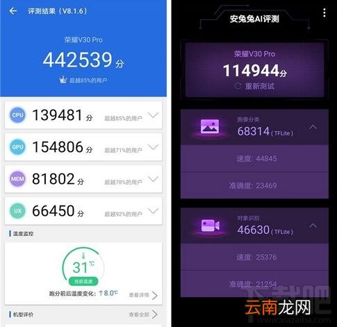 荣耀V30 PRO 5G手机跑分怎么样？