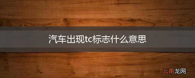 汽车出现tc标志什么意思