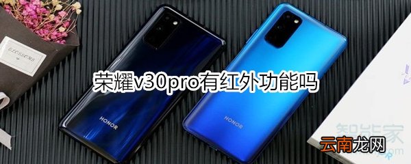 荣耀v30pro有红外功能吗