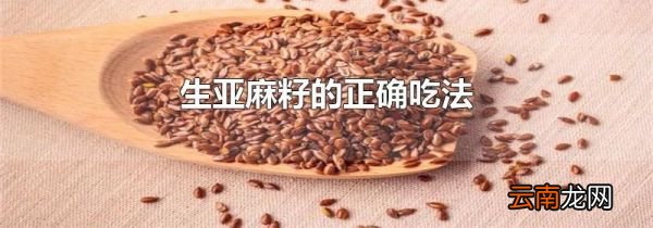 生亚麻籽的正确吃法