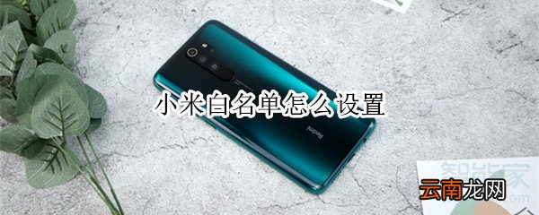 小米白名单怎么设置