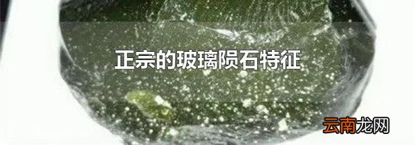 正宗的玻璃陨石特征