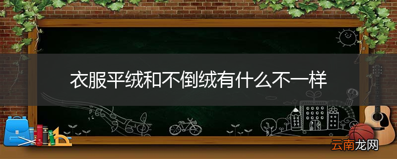 衣服平绒和不倒绒有什么不一样