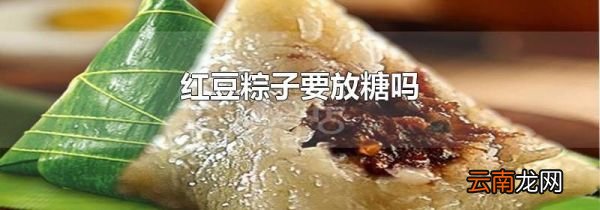 红豆粽子要放糖吗